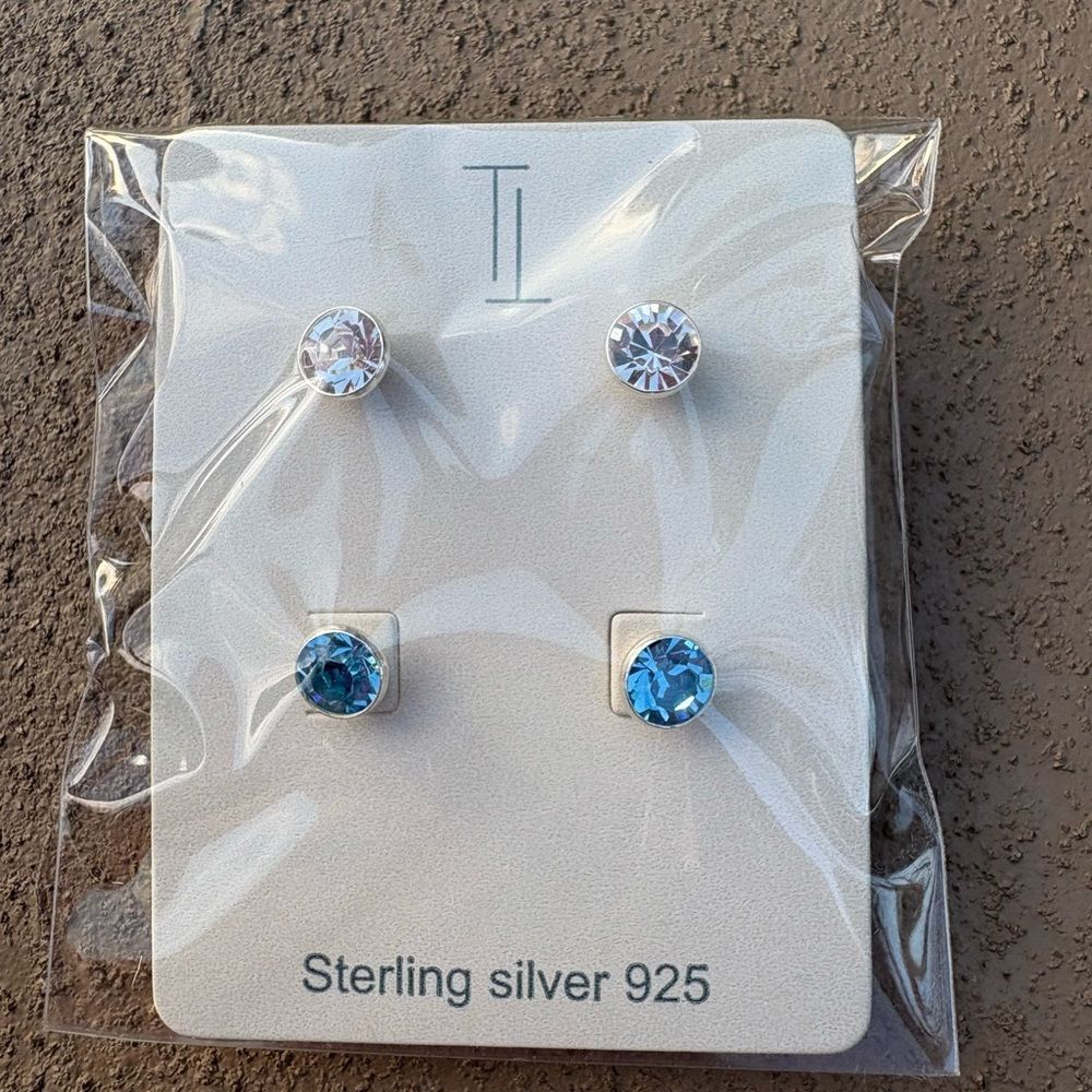2 Pair Sterling Silver Earrings
